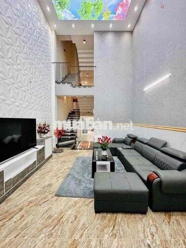 cho thuê nhà thang máy nguyễn oanh ( 4x18) lửng , 3 lầu , 4pn , 5wc fu
