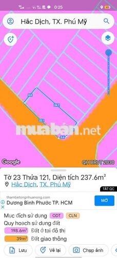 Lô góc 2 mặt tiền, quy hoạch đất ở tại đô thị, full hồng thổ cư