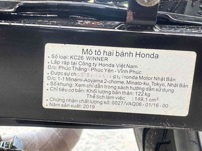 Honda Winner 2019 Xanh trắng 38477 km