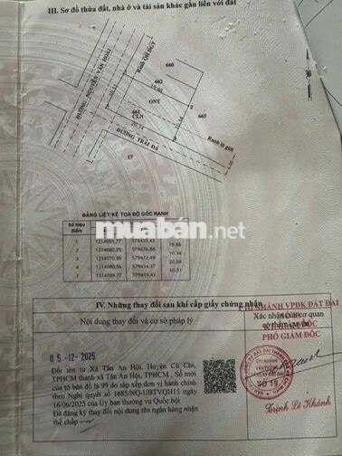 Bán gấp 210m² đất Tân An Hội Củ Chi - Mặt tiền Nguyễn Văn Hoài, Thổ cư