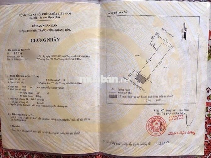 NHÀ NỞ HẬU, HẺM ÔTÔ GIỮA LÒNG TP NHA TRANG - MÃ VÒNG
