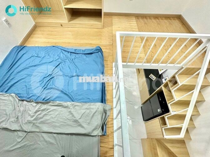 phòng gác full nội thất ở 3 người 3 xe tòa CHDV đầy đủ tiện nghi 