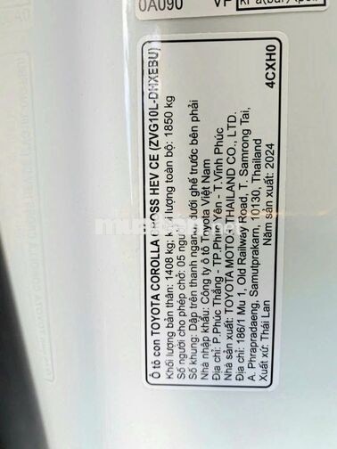 COROLLA CROSS HYBRID 2024 XĂNG ĐIỆN SIÊU ĐẸP