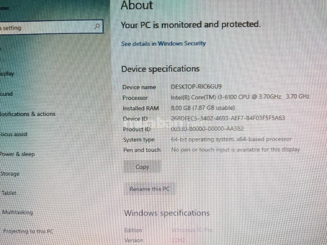 Bộ i3-6100/8g/128+320/ samsung led 19in