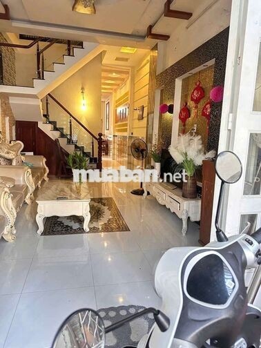 Cho thuê nhà trệt lầu có nội thất kdc Thới Nhựt