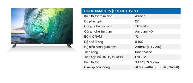 TV RINDO 55IN GIỌNG NÓI GIÁ RẺ HỦY DIỆT