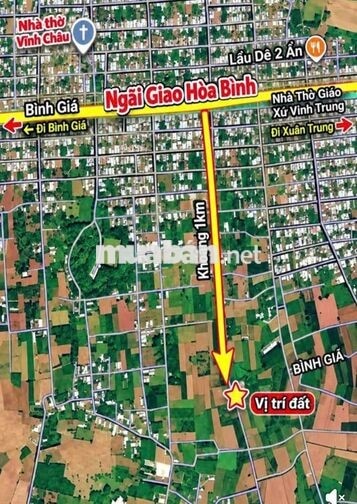 🔥 **594 TRIỆU SỞ HỮU ĐẤT NỀN BÌNH GIÃ – ĐƯỜNG NHỰA** 🔥