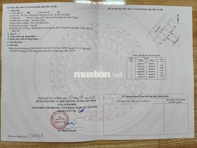 Bán Đất Trung Tâm Củ Chi, đón đầu Metro 2s