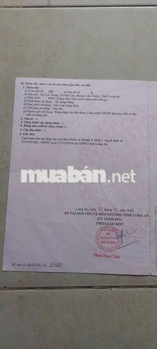BÁN ĐẤT Ở 89 M² MỸ LỘC – CẦN GIUỘC, NGANG 4 M, ĐƯỜNG BÊ TÔNG