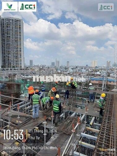 Chủ bán gấp CC SaigonSkyview,Q8,2PN,2WC,tầng 15,view đẹp,chênh nhẹ 