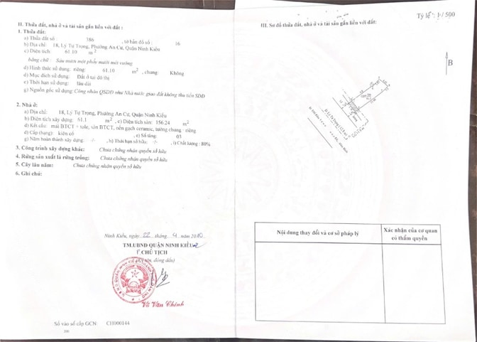 Bán nhà mặt tiền đường Lý Tự Trọng, 61.1 m2, 3 tầng, ngay trung tâm