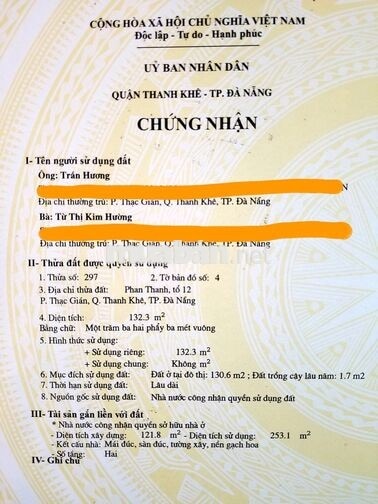 Chính chủ giảm 1 tỷ, bán đất tặng nhà 2T mặt tiền Phan Thanh, DT 132m2