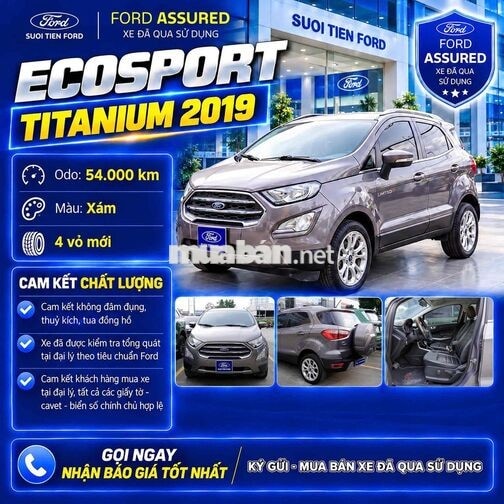Ford EcoSport Titanium 2019 54.000 km Nâu xám