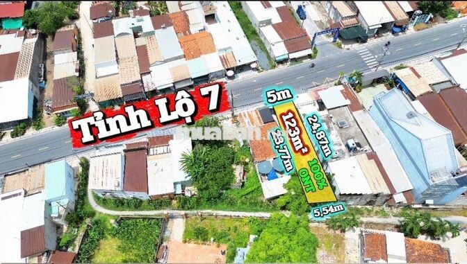 BÁN ĐẤT KÈM NHÀ CŨ ĐƯỜNG TỈNH LỘ 7 SỔ HỒNG RIÊNG 125M2