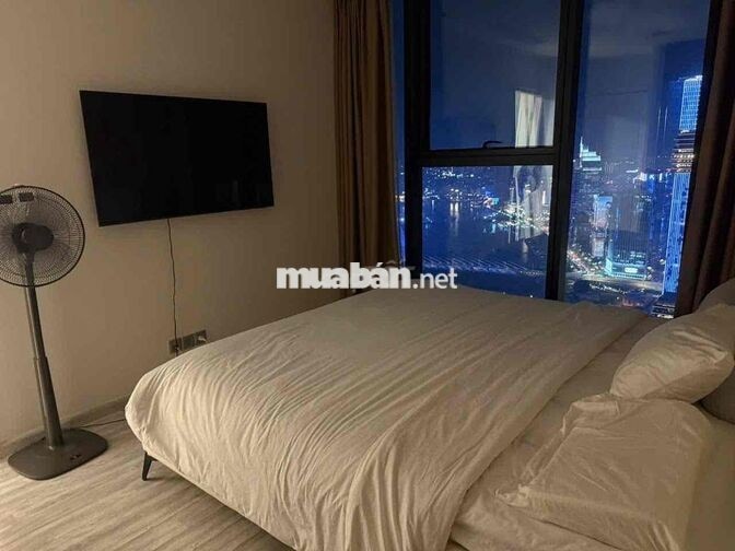 Cho thuê 4PN Vinhomes Ba Son view vòng cung Sông SG 60 triệu full NT