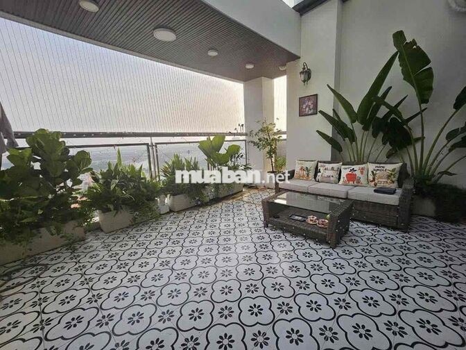 Penthouse Him Lam Riverside, duplex 220m, 4pn, 3wc, 2 bếp, 1 sân vườn