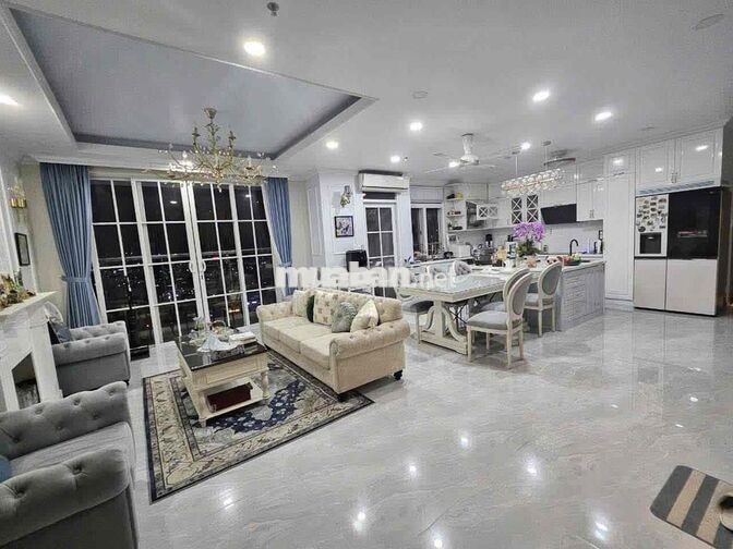 Penthouse Him Lam Riverside, duplex 220m, 4pn, 3wc, 2 bếp, 1 sân vườn