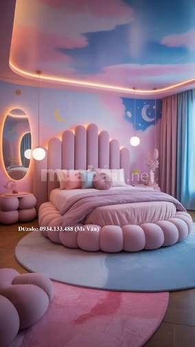 Mẫu giường tròn đẹp siêu xinh decor nhà cực chất