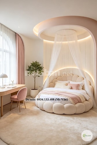 Mẫu giường tròn đẹp siêu xinh decor nhà cực chất