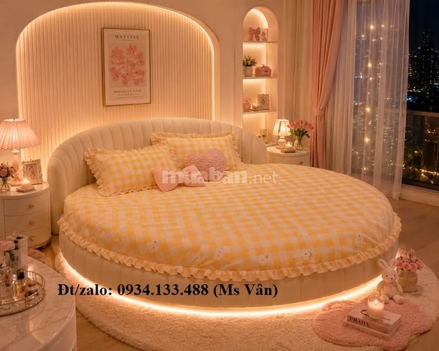 Mẫu giường tròn đẹp siêu xinh decor nhà cực chất