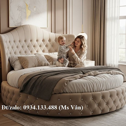 Mẫu giường tròn đẹp siêu xinh decor nhà cực chất