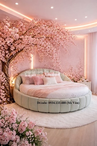 Mẫu giường tròn đẹp siêu xinh decor nhà cực chất