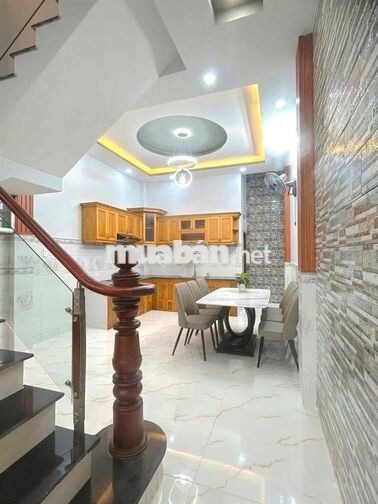 Bán Nhà Giáp Ngay Quận 6 Xây Mới 4 Tầng Ngang 4x15 Tặng Nội Thất