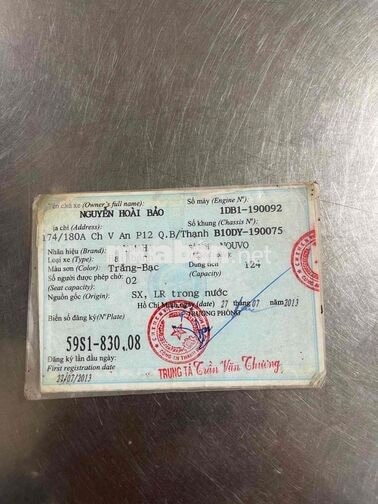 NOUVO Fi 2013 9 CHỦ TP CÓ HỖ TRỢ GÓP OĐ CÓ ĐỖI XE
