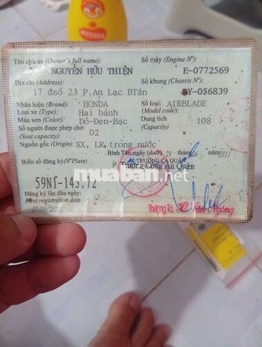 Honda Air Blade 2011 108cc Đỏ đen bạc