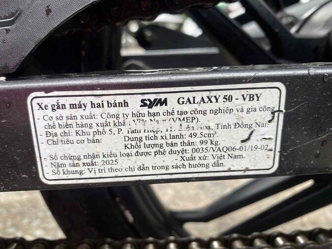 SYM GALAXY 50 2025 Bstp