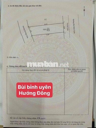 Bùi Bỉnh Uyên hướng Đông 2 mặt tiền giá chỉ 4tỷ2 có TL