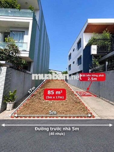 💥Siêu phẩm lô góc đi bộ ra biển Sơn Trà, ĐN. ✔️DT: 5mx17m ✔️Đường 5m & 3