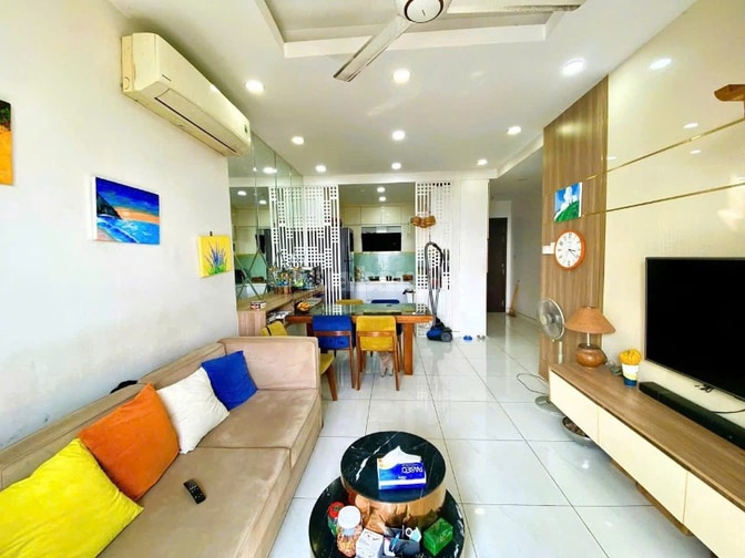 Chung cư Mỹ Vinh căn 95m2, 3p ngủ, Nội thất, 17tr/tháng