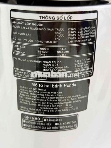 Honda SH 150 ABS 2019 màu trắng bạc