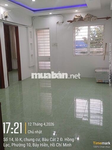 Chung cư Bàu Cát II, 2,59 tỷ, 55 m2, Thang bộ lầu thấp.