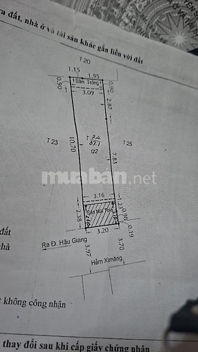 Bán nhà sau căn mặt tiền đường Hậu Giang, Quận 6, tiện kinh doanh
