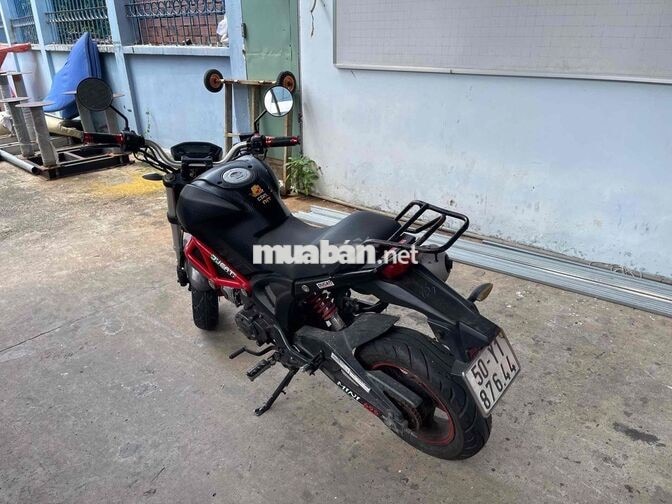 Xe mô tô mini 696 110cc Đen đỏ