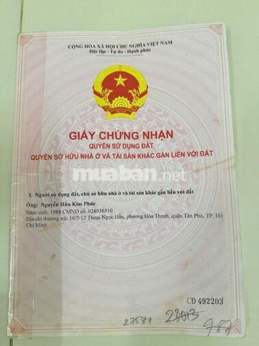 Bán gấp lô đất 125m2, vị trí đẹp ngay KCN Tân Đức