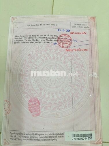 Bán gấp lô đất 125m2, vị trí đẹp ngay KCN Tân Đức