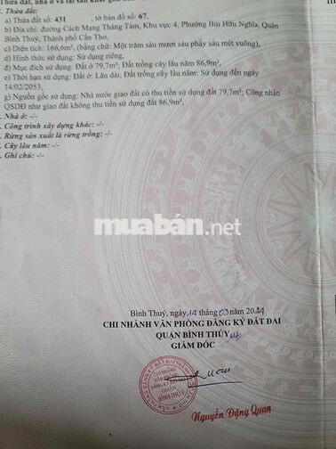 nền thổ cư gần trung tâm cần thơ