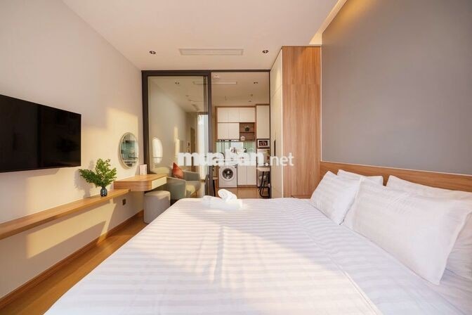 TRỐNG SẴN Căn Hộ 1BR - HỒ BƠI, Giặt Sấy, Xe Điện - Gần Biển Mỹ Khê