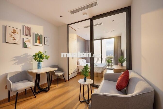 TRỐNG SẴN Căn Hộ 1BR - HỒ BƠI, Giặt Sấy, Xe Điện - Gần Biển Mỹ Khê