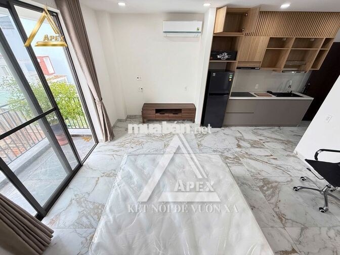 CHO THUÊ CĂN HỘ MỚI XÂY 45M2 FULL NỘI THẤT CAO CẤP HẺM OTO