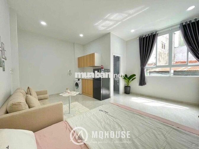Studio Cửa Sổ Trời Siêu Thoáng, Full NT Có Máy Giặt Riêng, Gần Etown