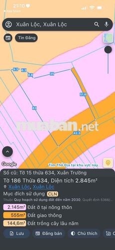Bán đất vườn CHÍNH CHỦ 2.844,5m² đường Suối Đá, gần Núi Chứa Chan