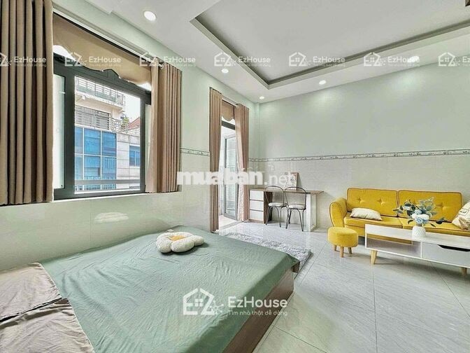 CĂN HỘ STUDIO TÁCH BẾP BAN CÔNG FULL NT CÓ MÁY GIẶT RIÊNG, GIÁP TBÌNH