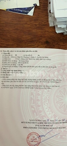 CHÍNH CHỦ BÁN NHÀ GIÁ RẺ CĂN GỐC 2MT 290A LÝ THÁI TỔ, P.1, Q.3, 8,2 TỶ