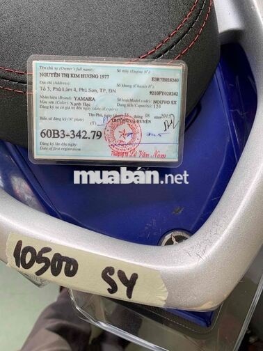 Yamaha Nouvo 6 2015 Xanh bạc bs 79
