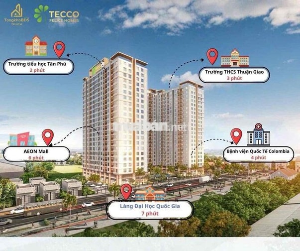 Bán căn hộ Tecco felice homes 2pn 1nvs
