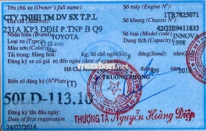 Toyota Innova 2014 2.0 E Bạc